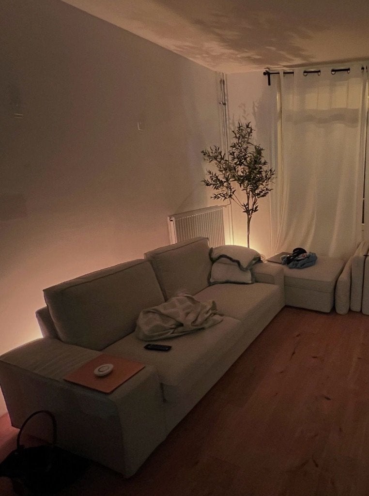 GRATIS OPHALEN: Tweedehands ikea Kivik 2 zitsbank met poef, Ophalen, Gebruikt, 150 tot 200 cm, Tweepersoons