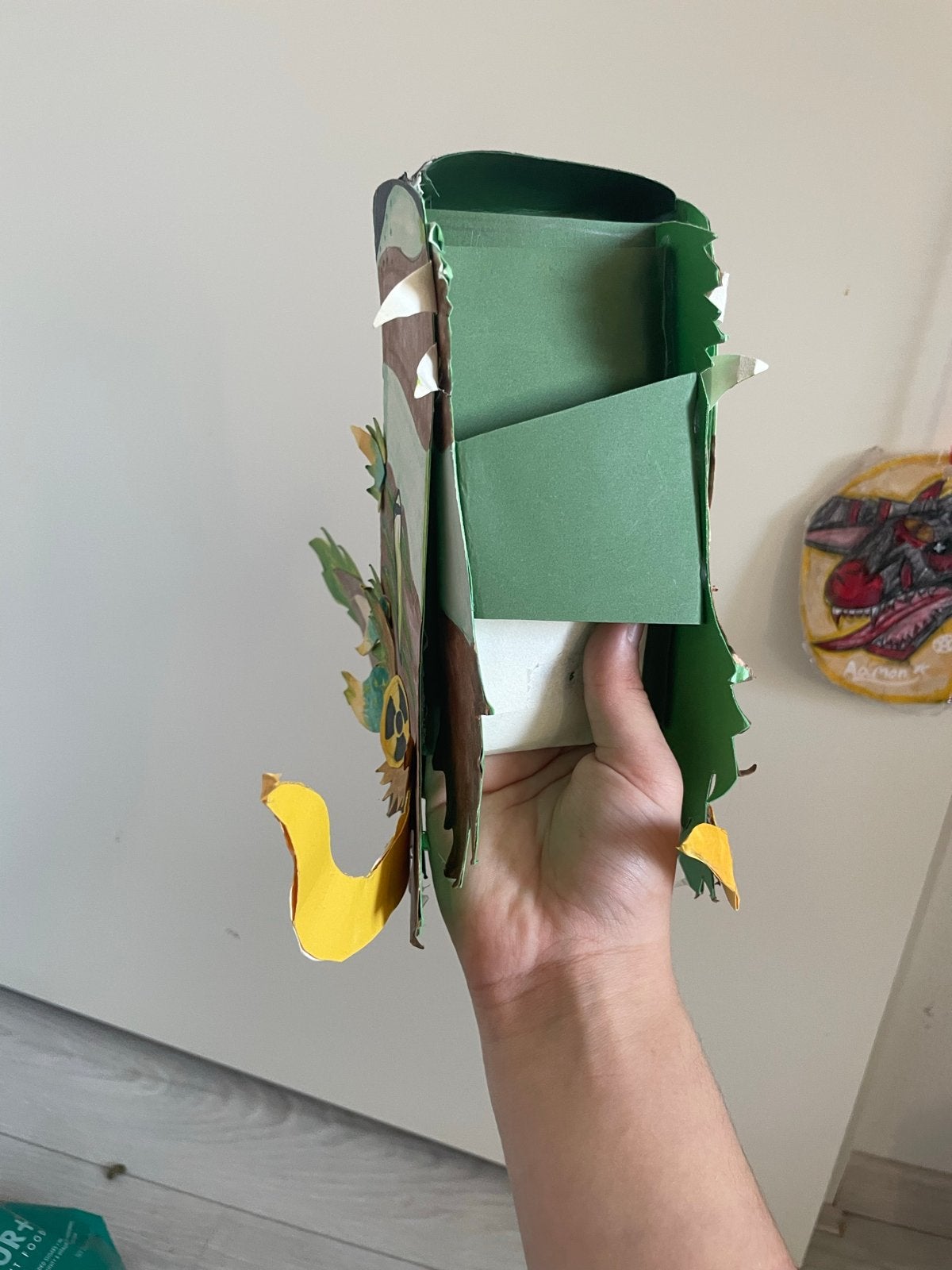 Dragon puppet, Gebruikt, Handgemaakt, Dieren, Meerkleurig