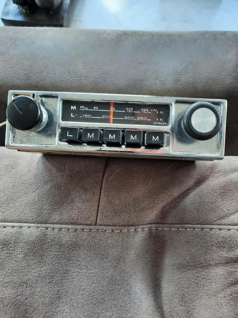 Vintage Hitachi Autoradio - Klassieke Auto Radio, Ophalen of Verzenden, Gebruikt