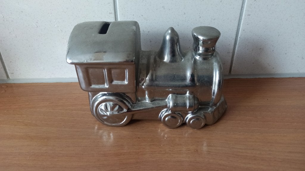 Spaarpot Locomotief, Verzamelen, Spaarpotten, Ophalen of Verzenden, Gebruikt, Metaal of Blik, Vervoermiddel