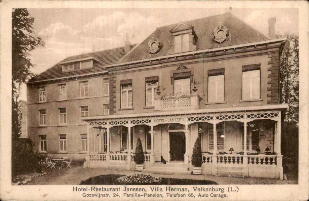 Valkenburg - Hotel-Restaurant Janssen - Villa Herman, Ophalen of Verzenden, 1920 tot 1940, Ongelopen, Limburg