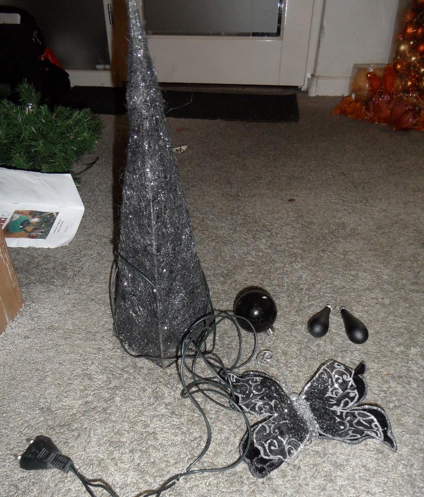 Zwarte kerstversiering, Diversen, Kerst, Ophalen of Verzenden, Gebruikt