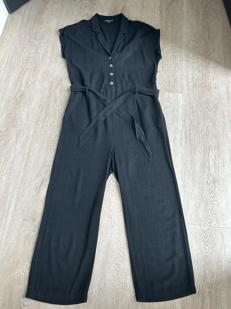 King Louie maat 44 zwart linnen jumpsuit broekpak 2179, Kleding | Dames, Jumpsuits, Zwart, Maat 42/44 (L), Ophalen of Verzenden