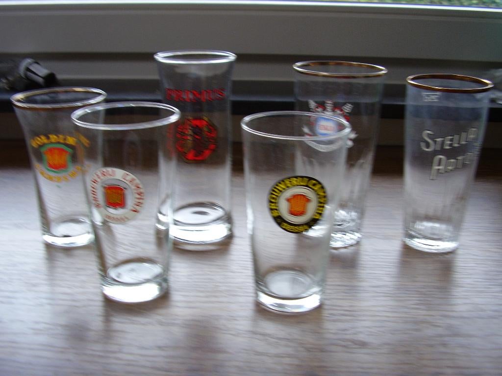 Belgische bierglazen   (3), Verzamelen, Biermerken, Verzenden, Zo goed als nieuw, Glas of Glazen, Overige merken