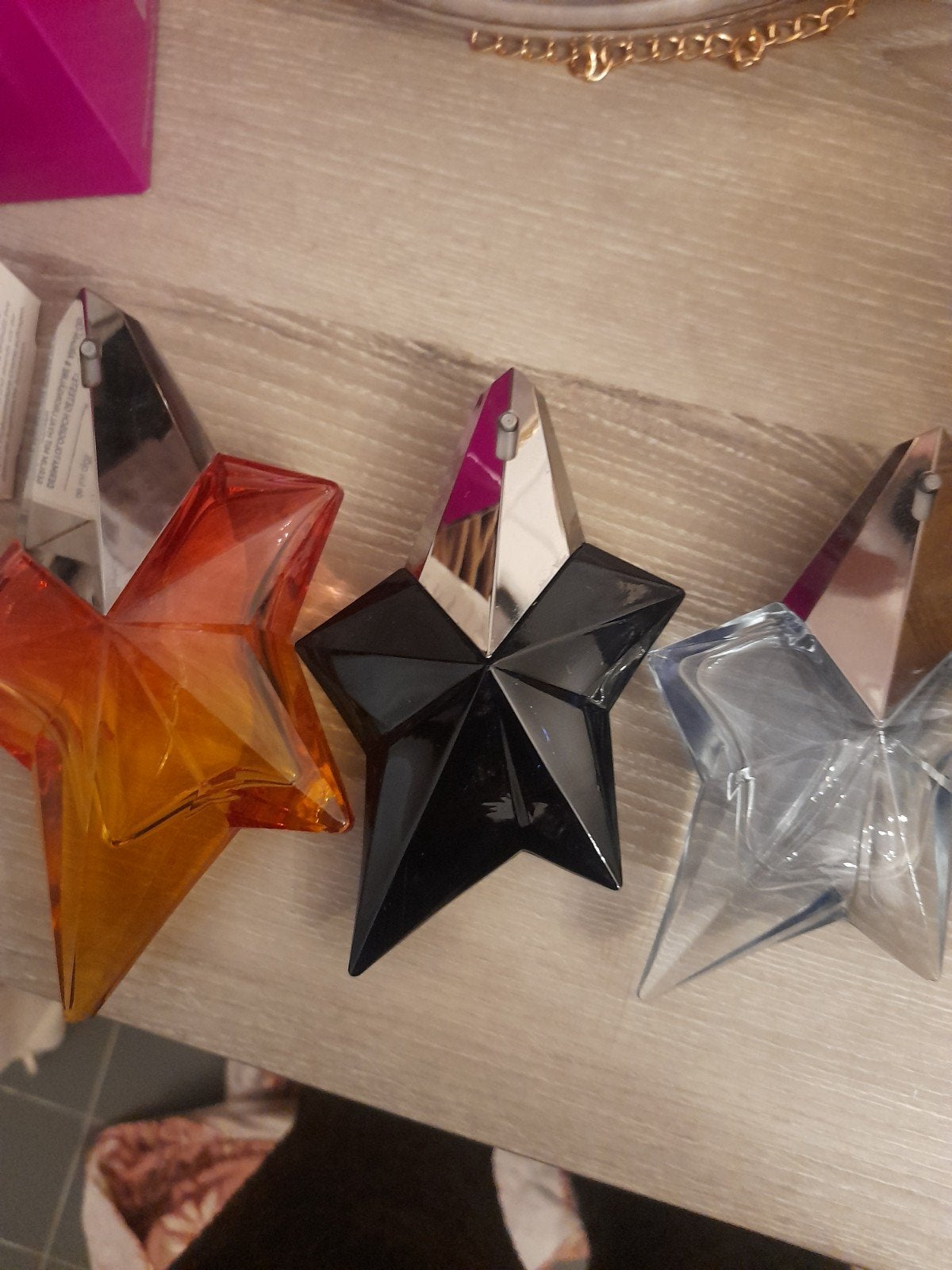 Thierry Mugler Angel Parfums - Drie Stervormige Flesjes, Ophalen of Verzenden, Gebruikt