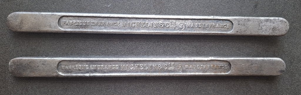2 oude vintage michelin bandenlichters verzamelaar antiek, Ophalen of Verzenden