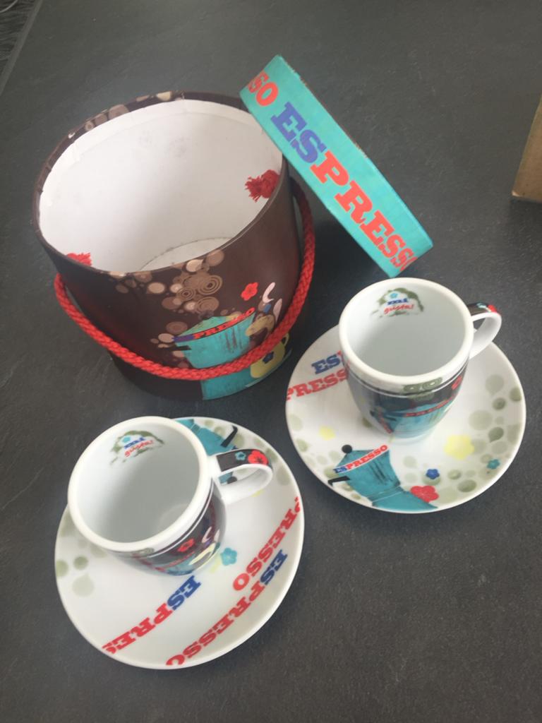 PPD Espresso kop en schotel, Ophalen of Verzenden, Nieuw, Porselein, Kop(pen) en/of Schotel(s)