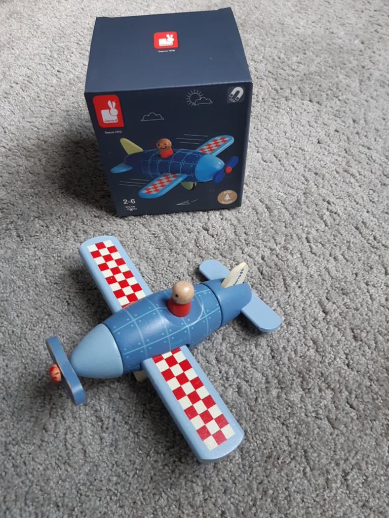 Janod Magnetisch Vliegtuig Houten Speelgoed 2-6 jaar, Kinderen en Baby's, Speelgoed | Houten speelgoed, Ophalen, Gebruikt, Overige typen