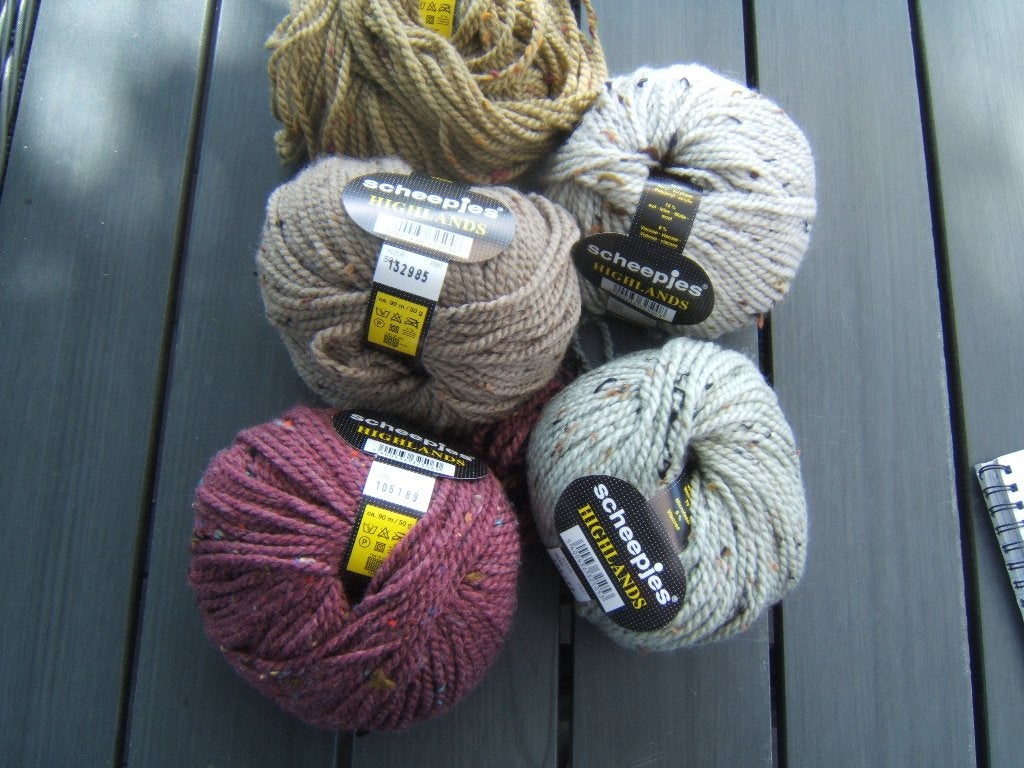 78 bollen breigaren van Scheepjes Highlands in 5 kleuren, Ophalen of Verzenden, Nieuw, Breien of Haken, Wol of Garen
