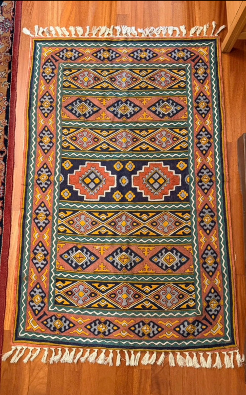 A Handmade rug carpet Nomad Kelim-Kashmir 155 x 94, Ophalen of Verzenden