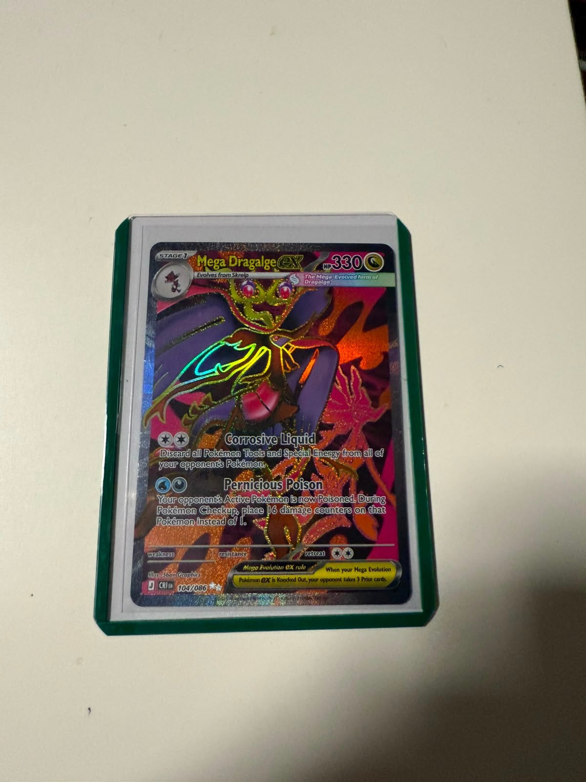 Mega Dragalge EX 104/086 Chaos Rising, Ophalen of Verzenden, Zo goed als nieuw