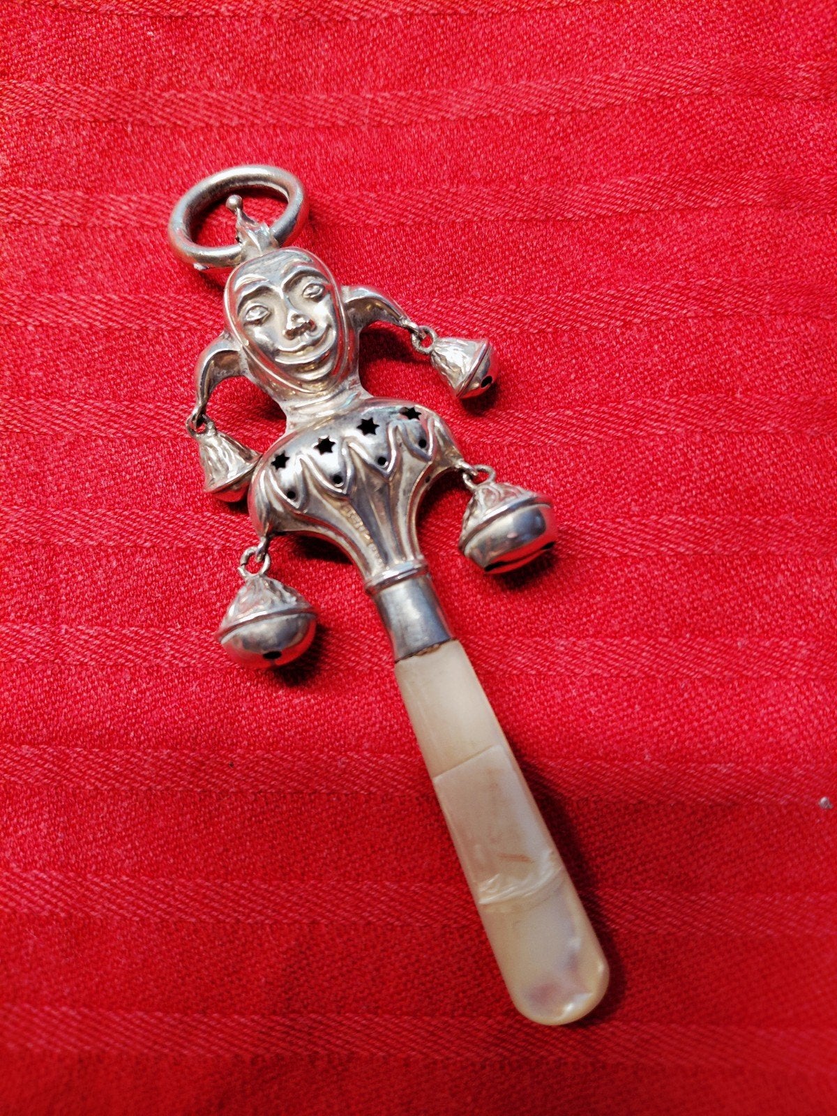 Zilver rammelaar antiek in perfecte staat uit 1844, Antiek en Kunst, Ophalen of Verzenden, Zilver
