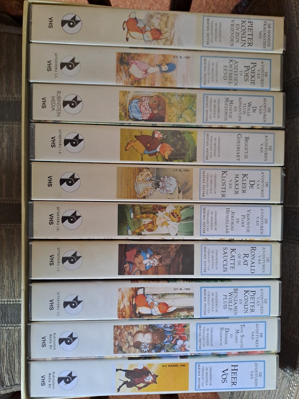 De Avonturen van Beatrix Potter VHS Collectie (10 stuks), Alle leeftijden, Ophalen of Verzenden, Gebruikt, Overige genres