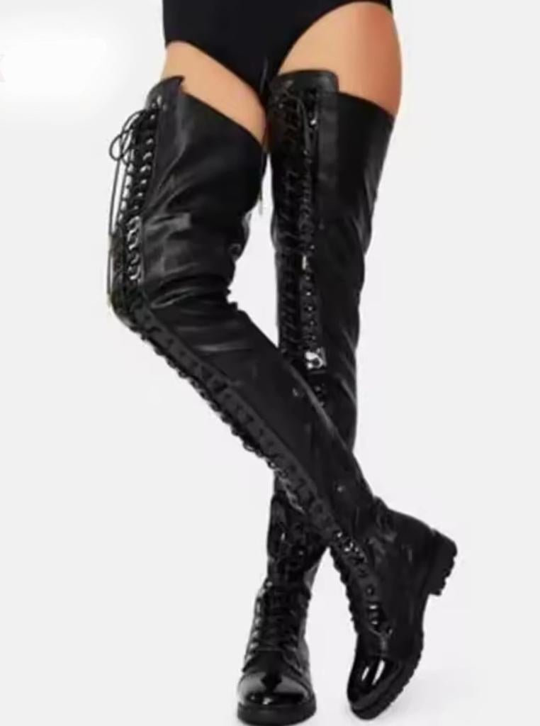 Supermooie Veter Dijlaarzen, tm 46!, Kleding | Dames, Schoenen, Verzenden, Nieuw, Hoge laarzen