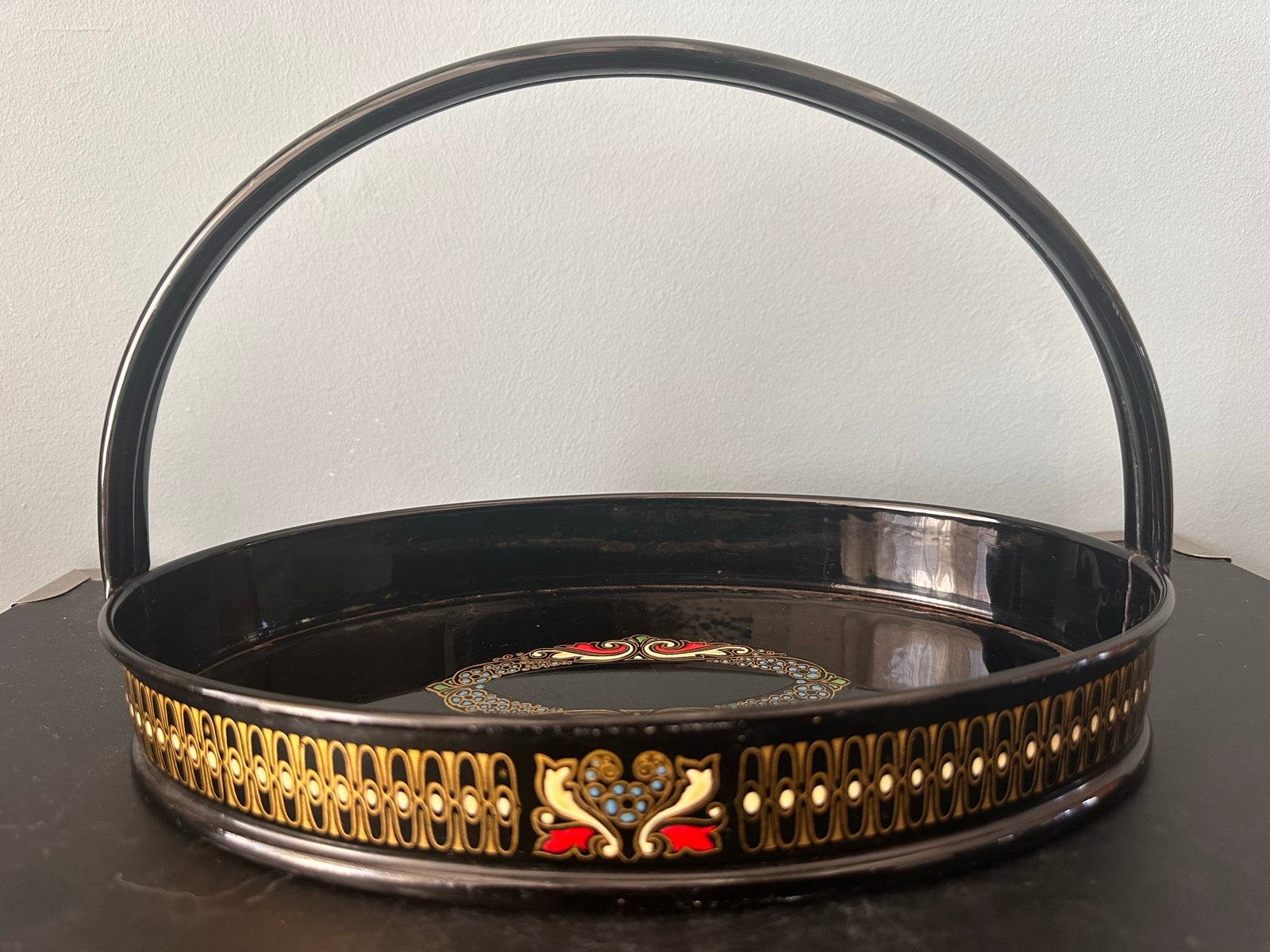 Art Deco Geëmailleerd Dienblad - 1920-1949, Ophalen of Verzenden