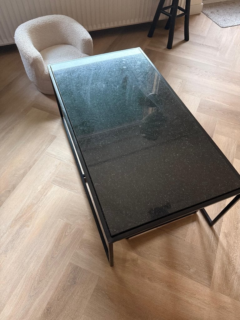 Set van 3 salontafels met zwart stenen blad van GigaMeubel, Ophalen, Gebruikt, 50 tot 100 cm, Overige materialen