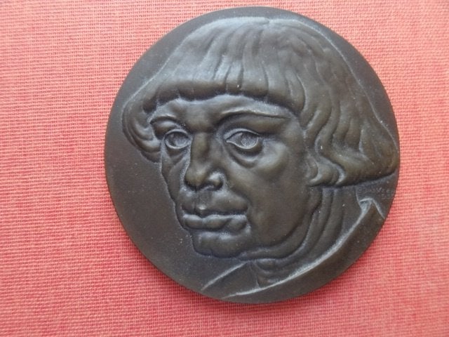 Lucas van Leyden, door Gerrit Jan van der Veen, 1933, Postzegels en Munten, Penningen en Medailles, Verzenden, Brons, Nederland