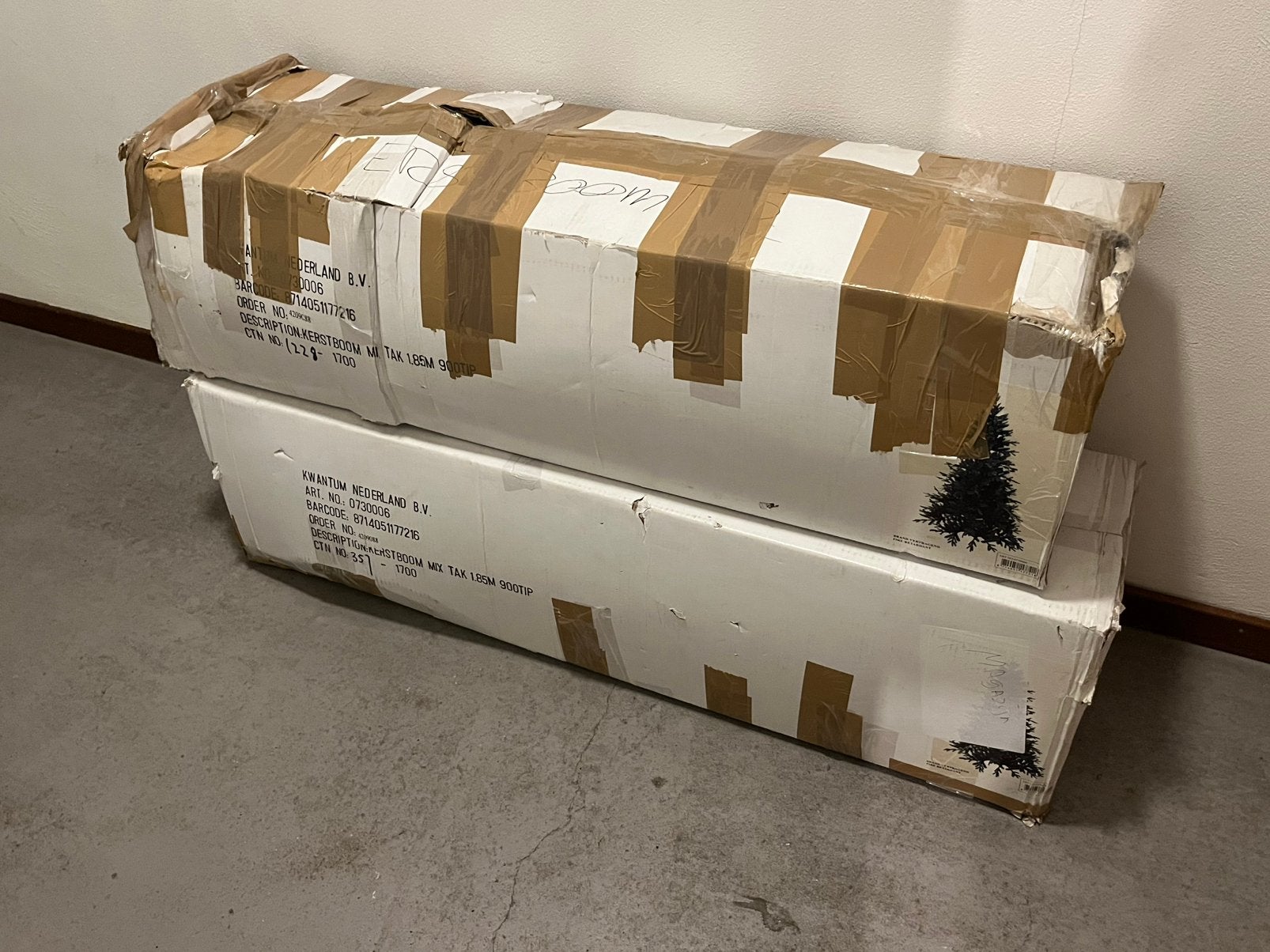 2 x kunst kerstboom 1.85 meter, Ophalen, Binnen, Kunststof, Overige merken
