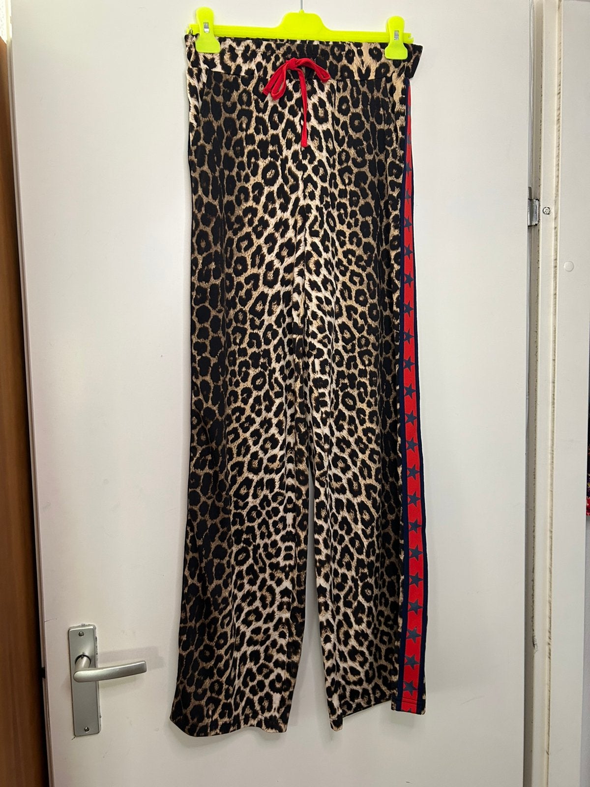 Dames panterprint broek | Giorgia | maat M/L | sterren, Maat 38/40 (M), Bruin, Ophalen of Verzenden, Lang