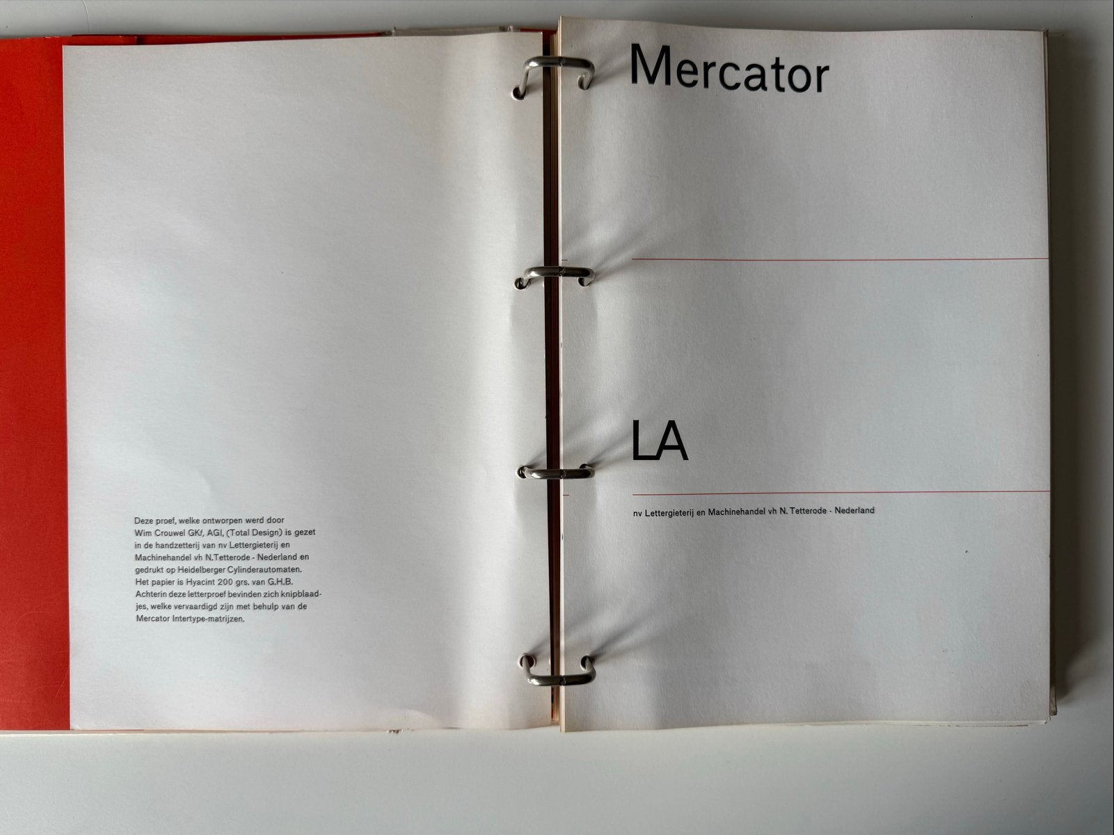Mercator Lettertype Presentatie Map - Typografie Geschiedeni, Ophalen of Verzenden, Zo goed als nieuw, Overige onderwerpen