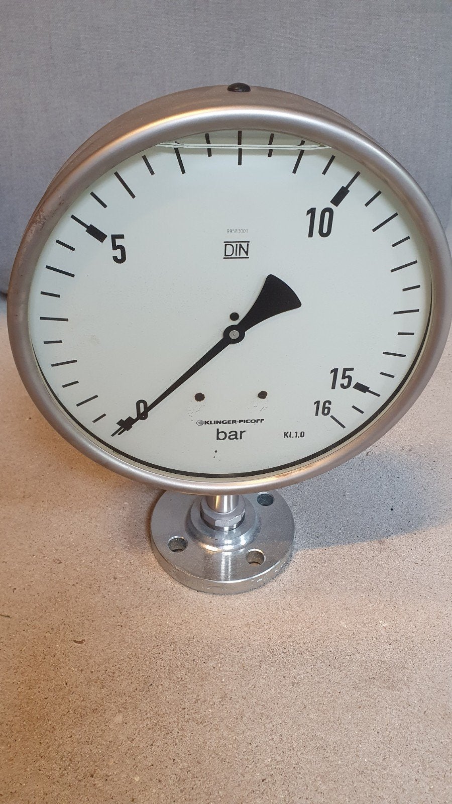 Klinger-Picoff Manometer 0-16 bar DIN Kl.1,0, Doe-het-zelf en Verbouw, Meetapparatuur, Ophalen