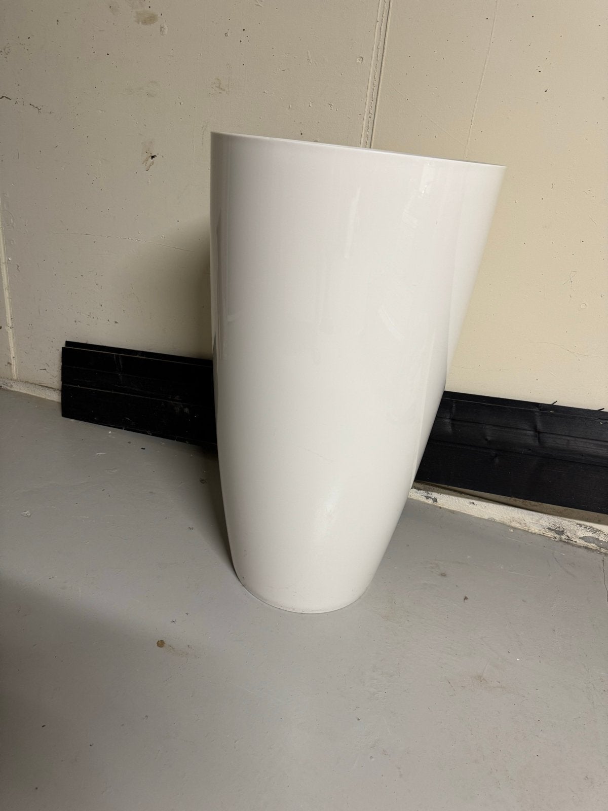 Elho Brussels Diamond Rond Hoge Bloempot Wit 71,5cm, Kunststof, Rond, Binnen, Zo goed als nieuw