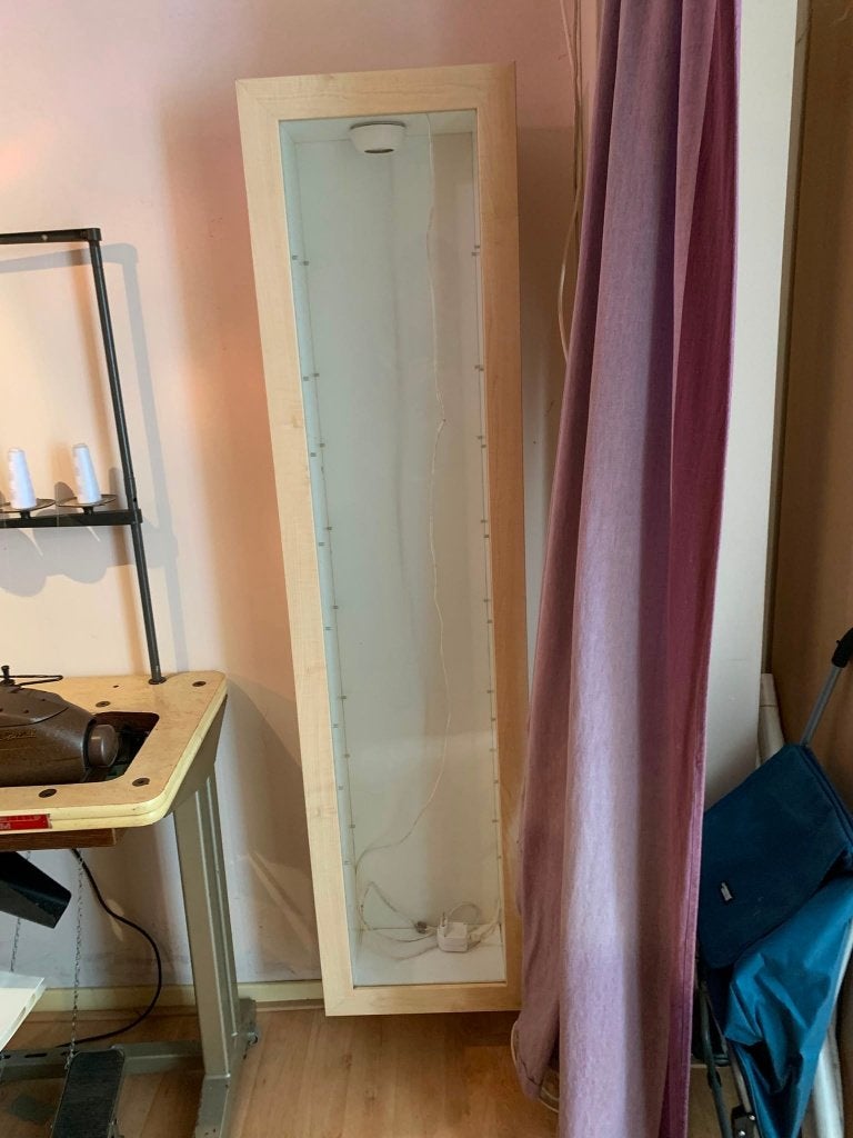 vitrine kastje, Huis en Inrichting, Kasten | Vitrinekasten, Ophalen, Glas, Zo goed als nieuw, Minder dan 25 cm