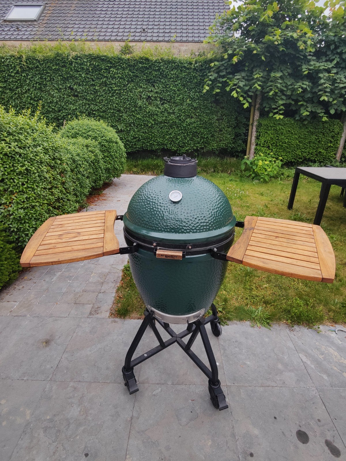 Big Green Egg Large, Ophalen, Gebruikt, Big Green Egg, Met accessoires