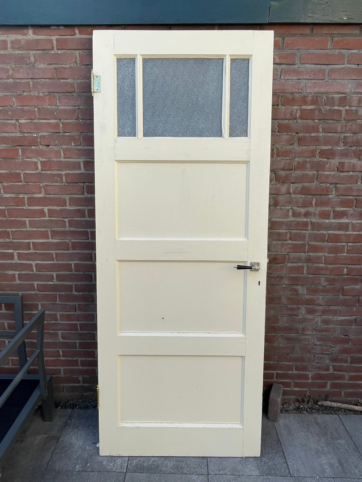 Paneeldeur met glas, Ophalen, Gebruikt, 80 tot 100 cm, Binnendeur