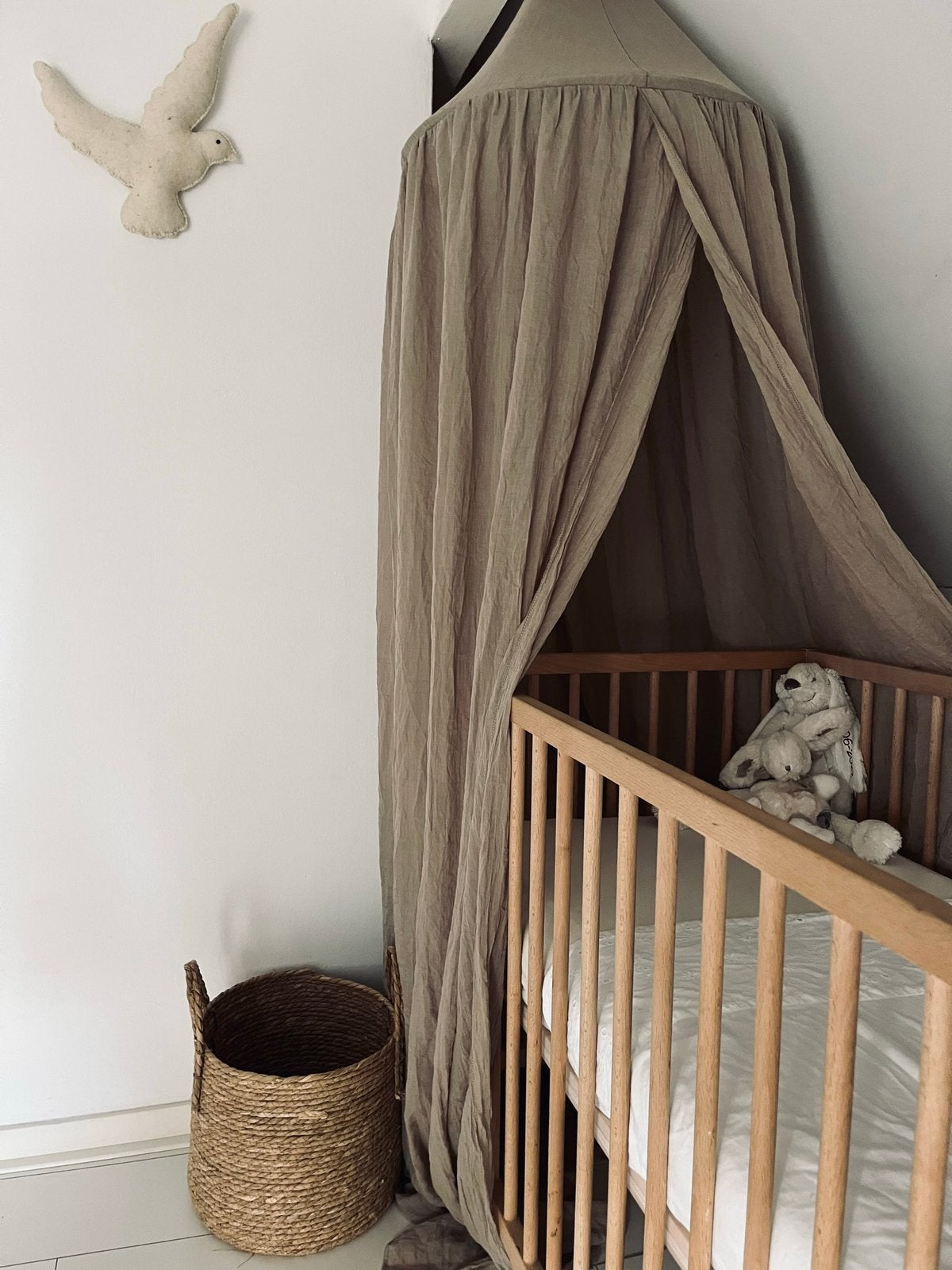 Canopy beige en donkergroen, Kinderen en Baby's, Babywiegjes en Ledikanten, Ophalen, Zo goed als nieuw, Overige typen