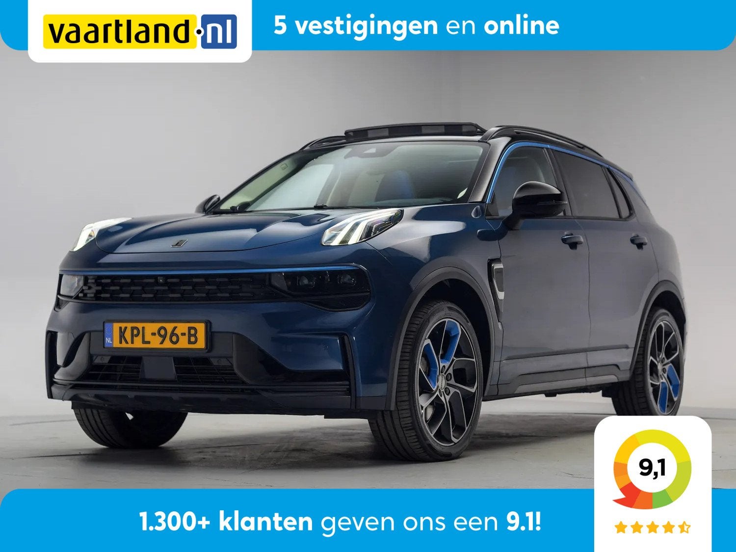 Lynk & Co 01 1.5 PHEV [ Panorama Navi 360-Camera Keyless ], Auto's, Blauw, Plug-in hybride, Bedrijf, 1854 kg