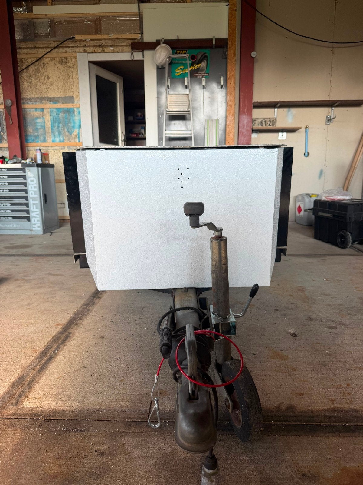 Motorfietsaanhanger met opbergbox, Ophalen, Zo goed als nieuw