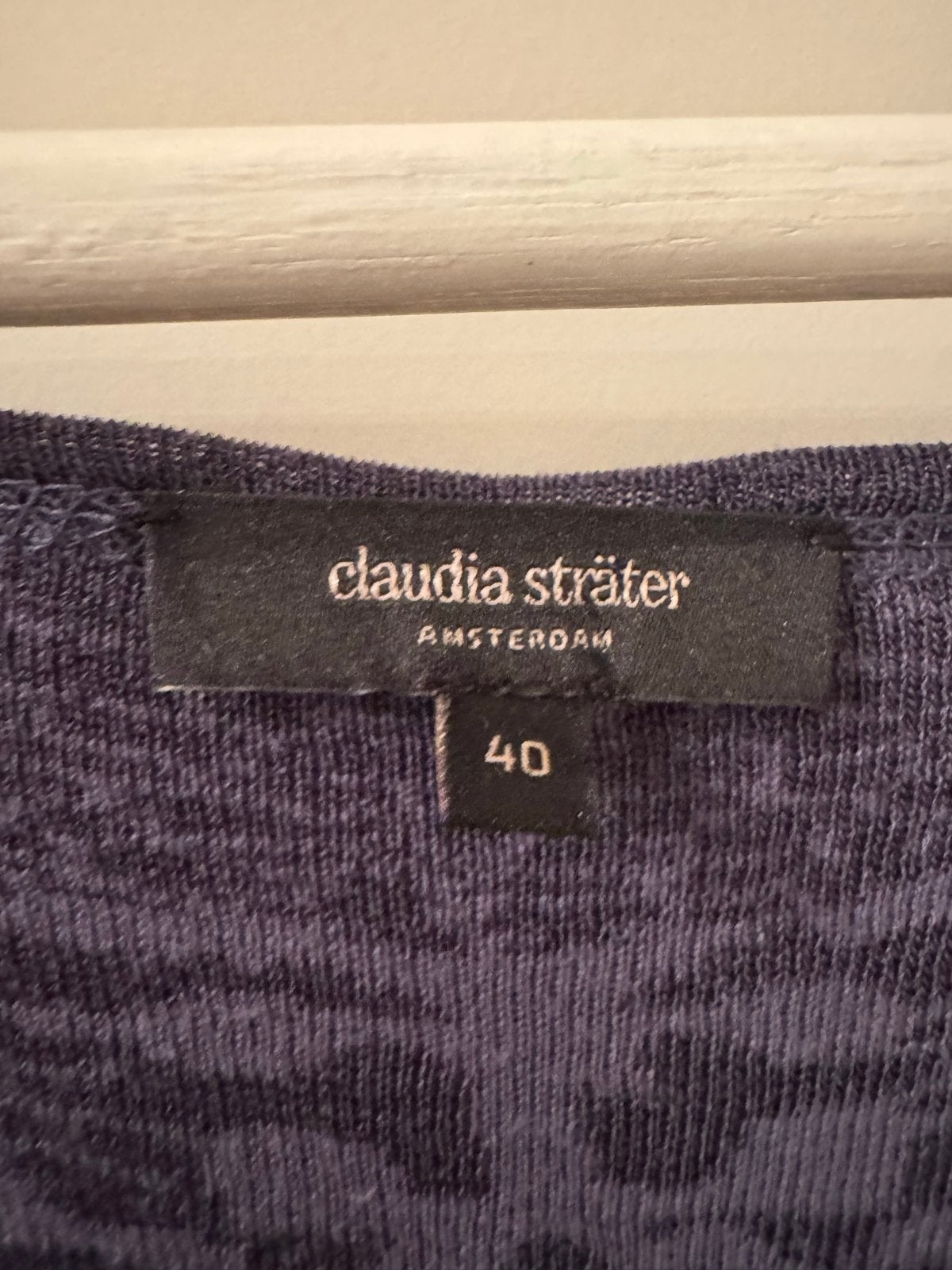 Claudia Sträter Jurk Maat 40 - Donkerblauw met print, Maat 38/40 (M), Blauw, Ophalen of Verzenden, Gedragen