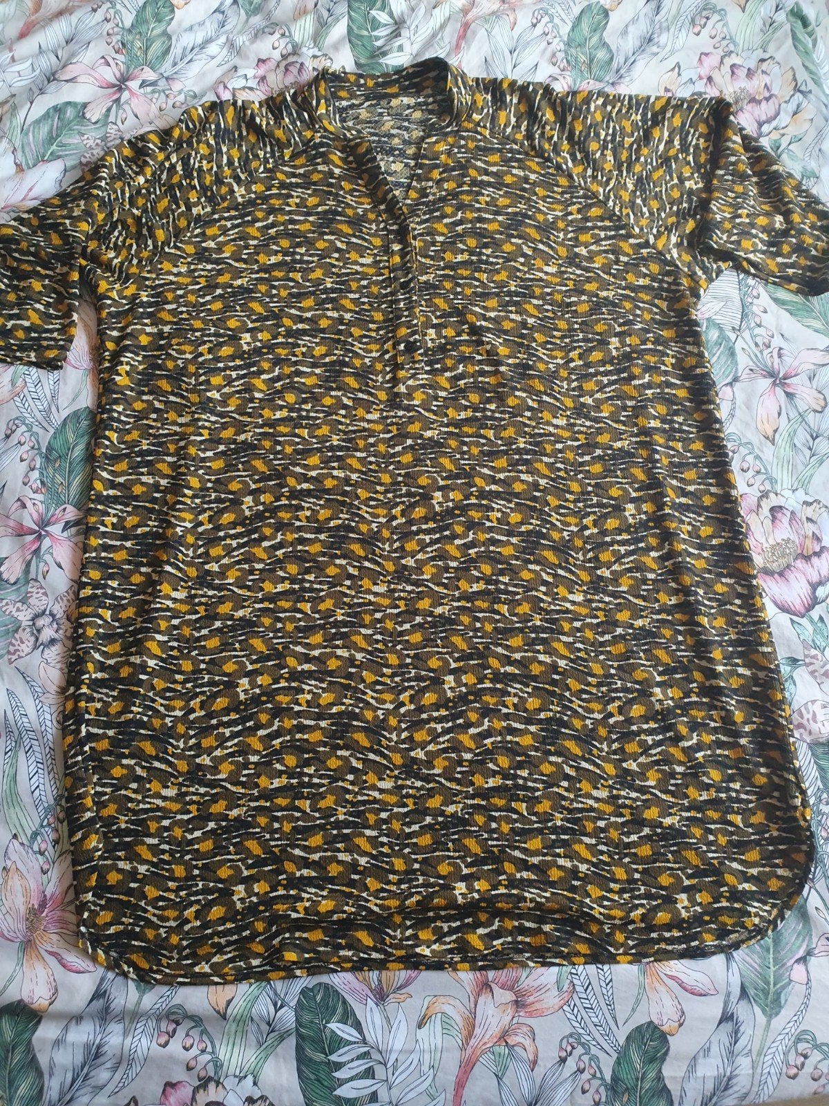 Ophilia tuniek/jurk met dierenprint, maat 5 (XL), Ophilia, Ophalen of Verzenden, Zo goed als nieuw, Geel