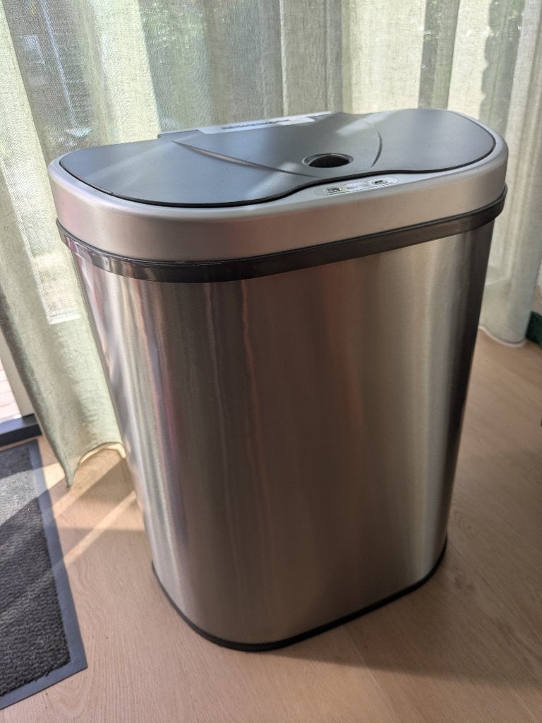 Homra Prullenbak met Sensor - 70 (2x35) Liter - RVS Zilver, Ophalen, 50 – 75, Gebruikt, 40 liter of meer