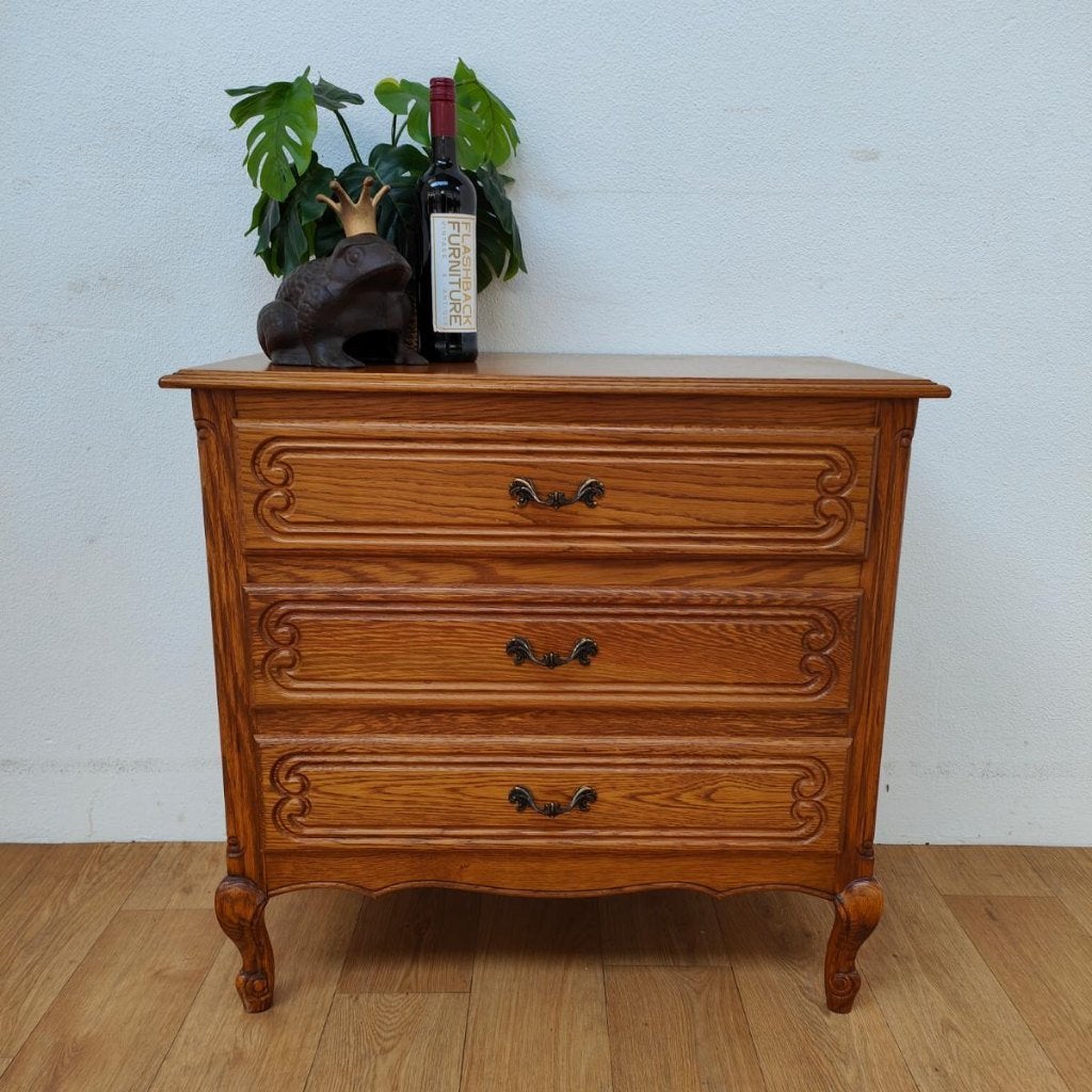 Vintage Queen Ann ladekast commode dressoir ladekastje 305, Valkenswaard, Gebruikt, Info@flashbackfurniture.nl, Eikenhout
