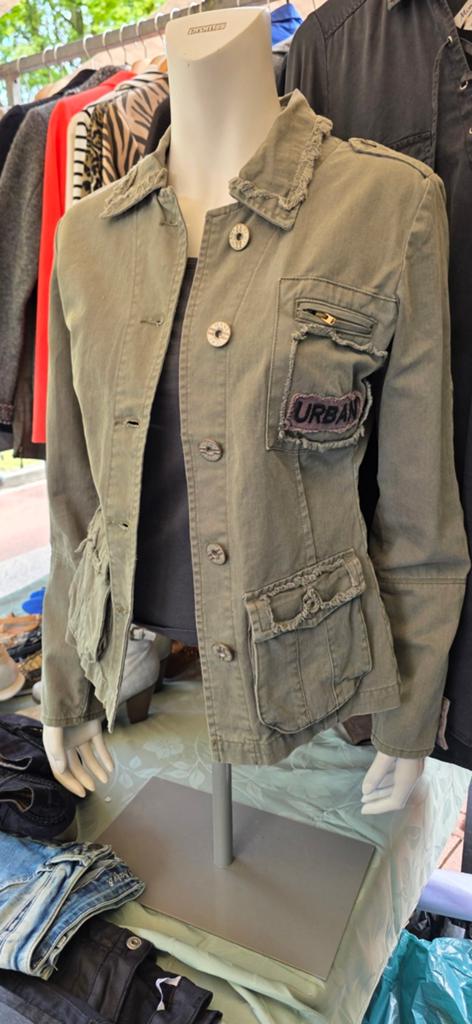 Ichi Jasje Maat L (ongeveer maat 40)- Stoer en Stijlvol, Kleding | Dames, Jassen | Zomer, Maat 42/44 (L), Ophalen of Verzenden