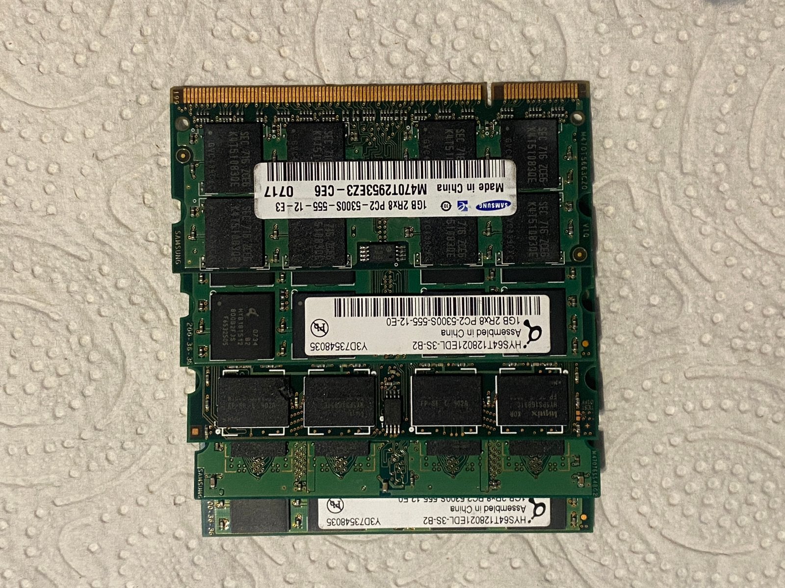 RAM Geheugen  5x1GB 2Rx8 pc2, Ophalen, Zo goed als nieuw, DDR2, Desktop