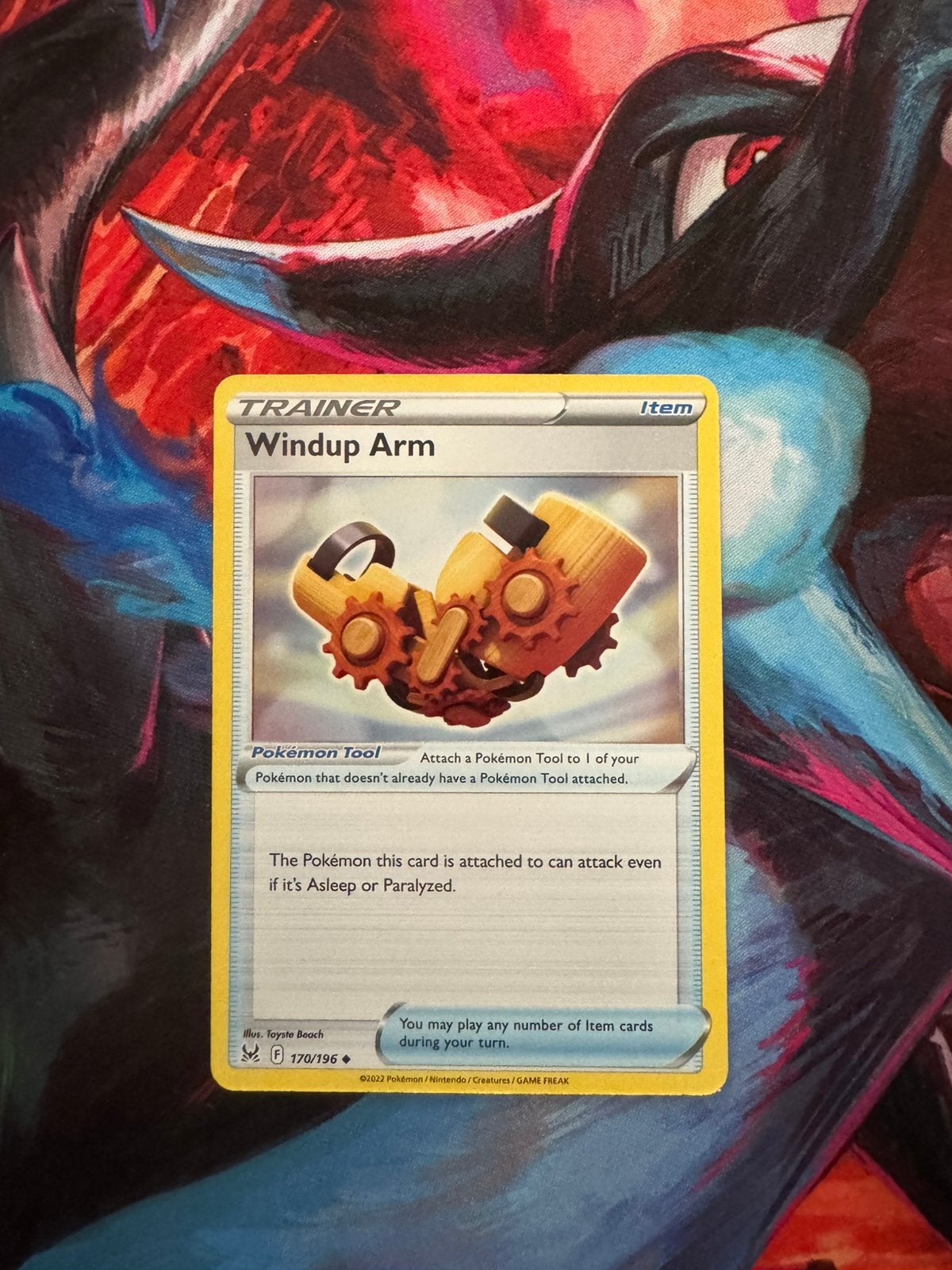 Pokémon kaarten Windup Arm #170, Ophalen of Verzenden, Zo goed als nieuw, Losse kaart