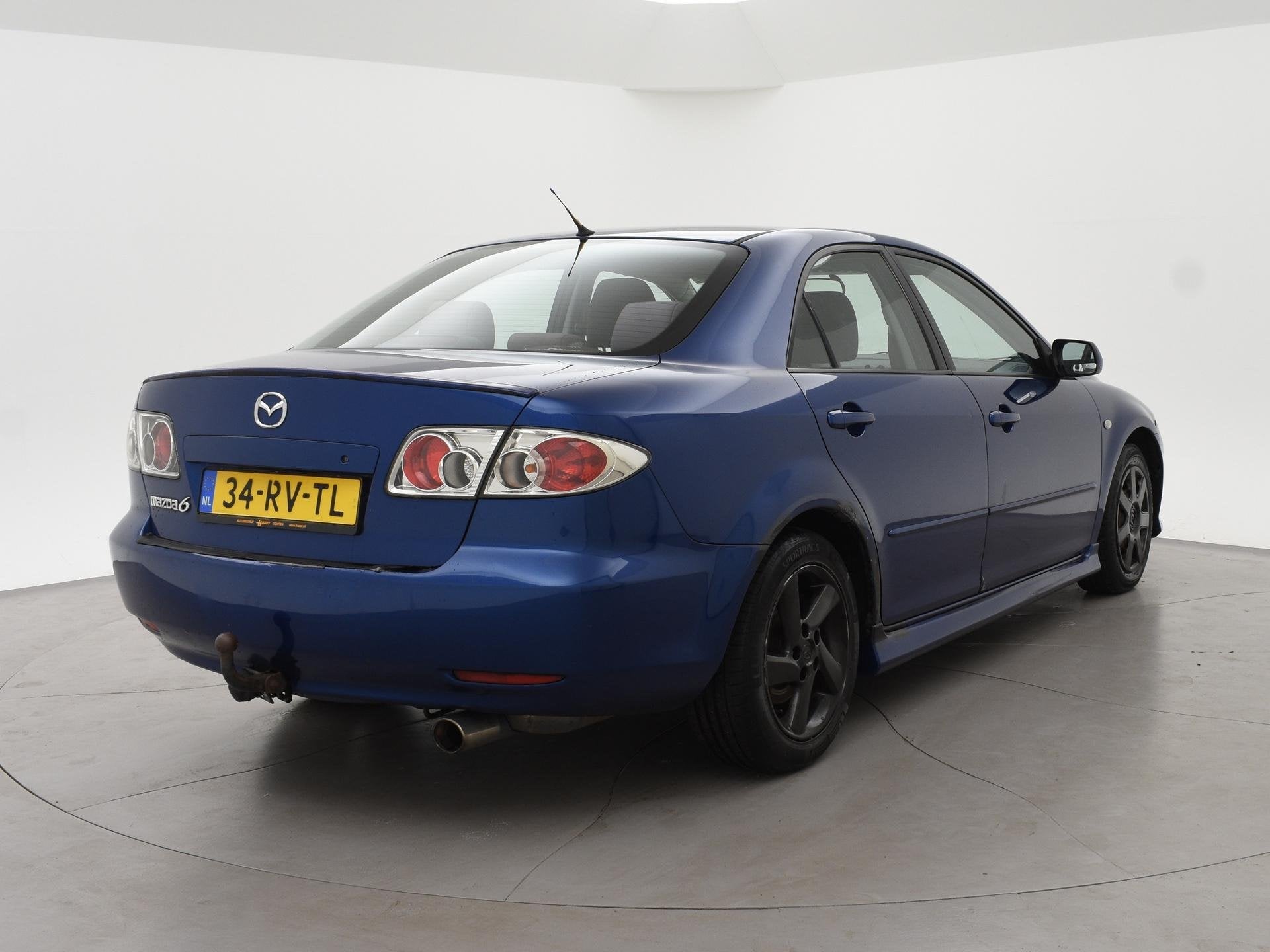 Mazda 6 2.0i TOURING II *APK 08-2027* + CRUISE | CLIMATE CON, Auto's, Stof, Gebruikt, 4 cilinders, Blauw