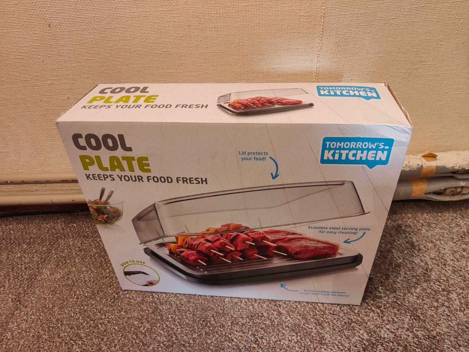 Nieuwe Tomorrow's Kitchen Cool Plate - Houdt eten vers, Ophalen, Overige typen, Nieuw, Zwart