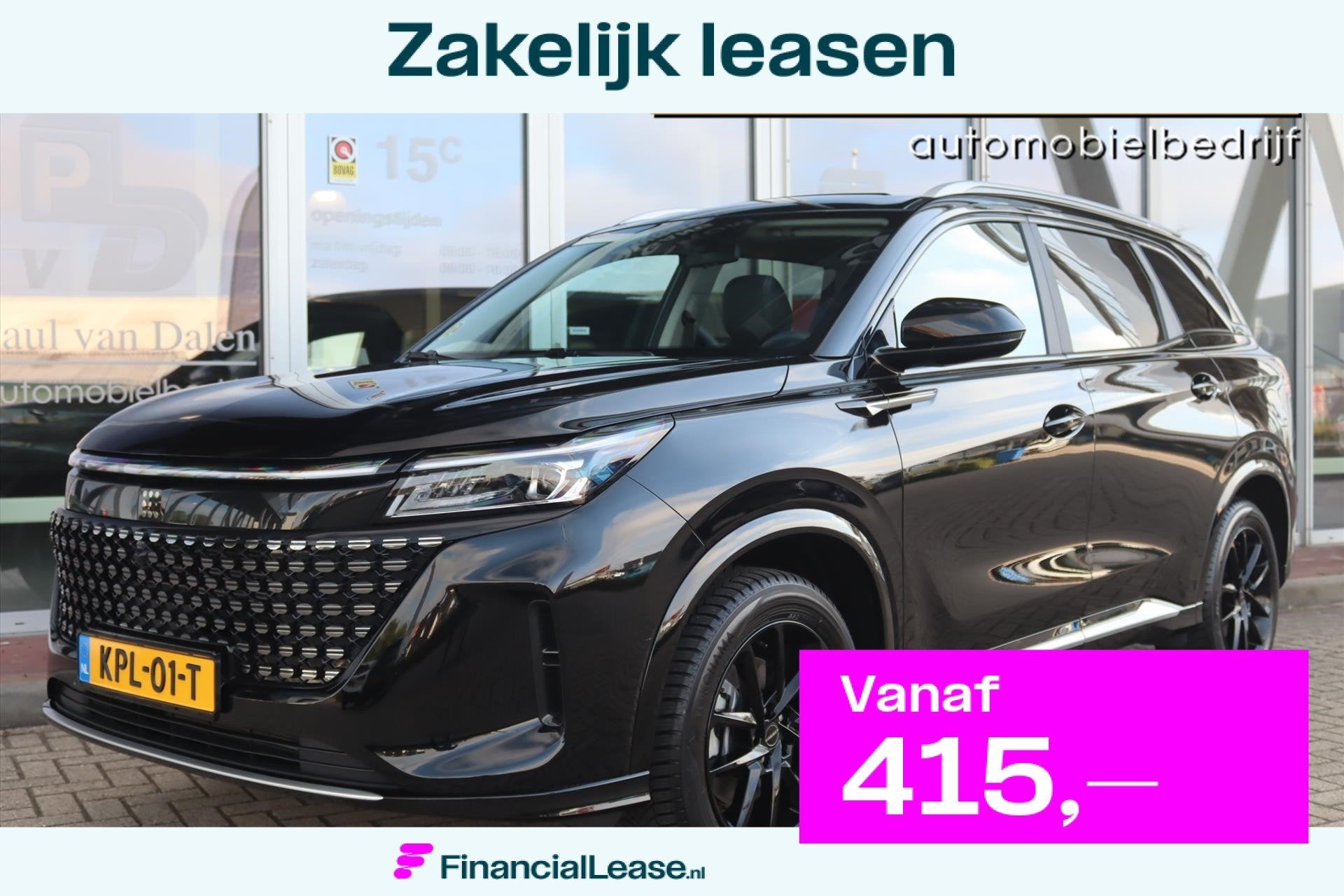 Dfsk E5 1.5 PHEV AUTOMAAT 7 PERS. Panodak | Navi Carplay | W, Automaat, 4 cilinders, Zwart, Bedrijf