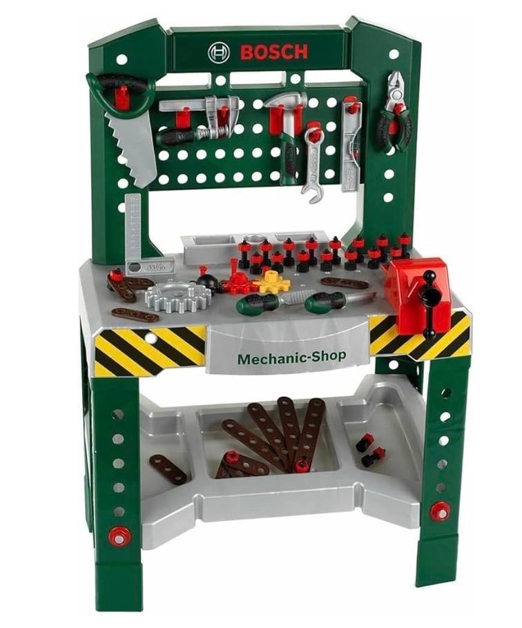 Kinder werkbank Bosch met extra accessoires, Ophalen of Verzenden, Gebruikt, Jongen of Meisje