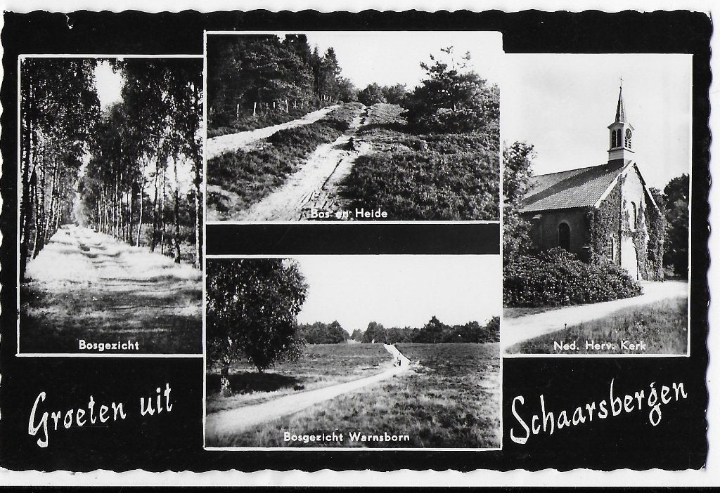Pa9 oude gelopen ansichtkaart groeten uit schaarsbergen, Ophalen of Verzenden, 1960 tot 1980, Gelopen