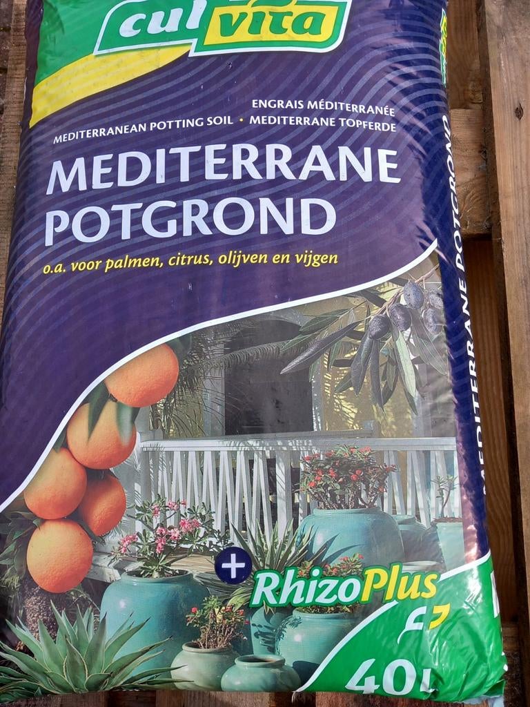 Mediterrane Potgrond zakken 40 liter, Tuin en Terras, Aarde en Mest, Ophalen, Potgrond