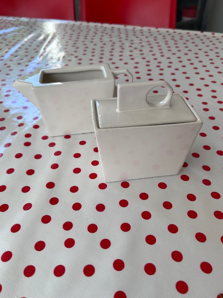 Roomkannetje en suikerpot Zeosen-lijn Royal Boch, Ophalen, Keramiek, Overige typen, Zo goed als nieuw
