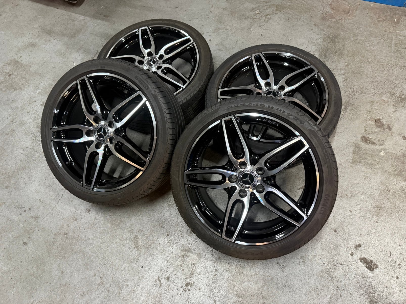 ✅18 Inch Mercedes Velgen 5x112 A B C Klasse CLA AMG A45 W176, 18 inch, Gebruikt, Banden en Velgen, Ophalen of Verzenden