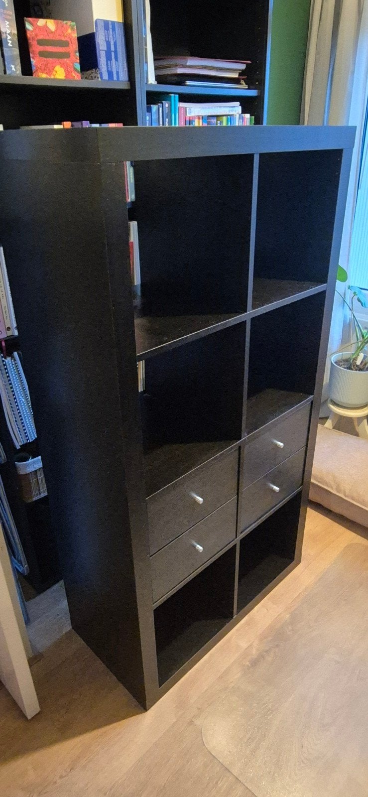 Ikea Kallax kast met schuifladen en opbergmanden, Ophalen, Gebruikt