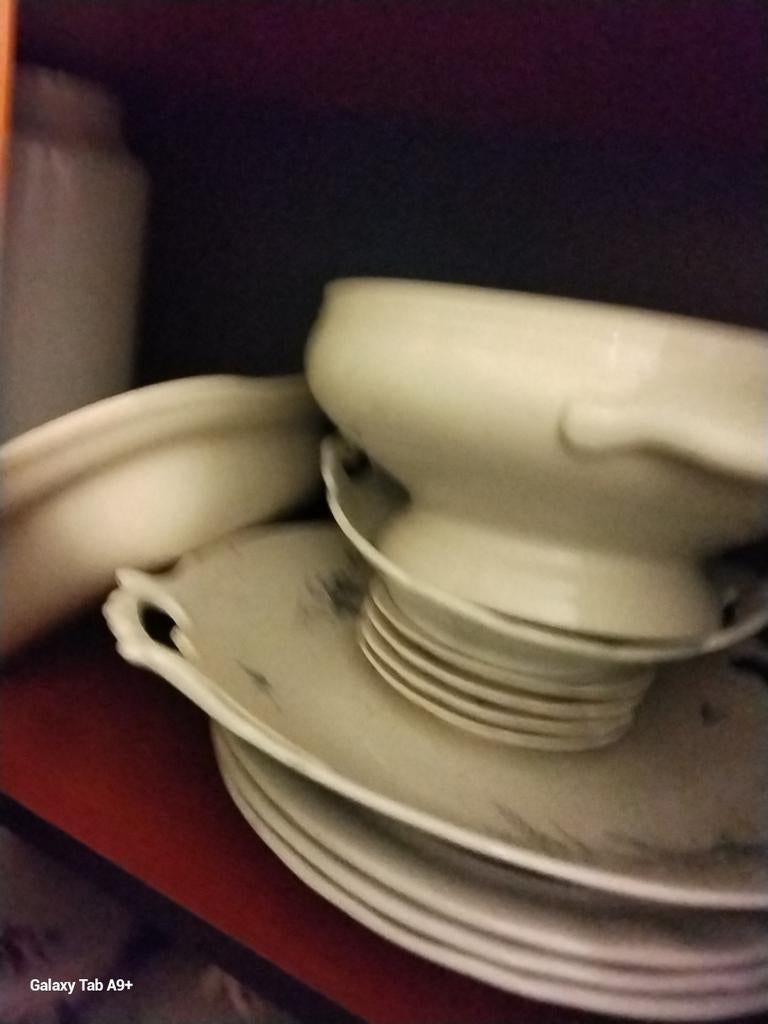 Diverse collectie wit servies en kopjes, Ophalen of Verzenden