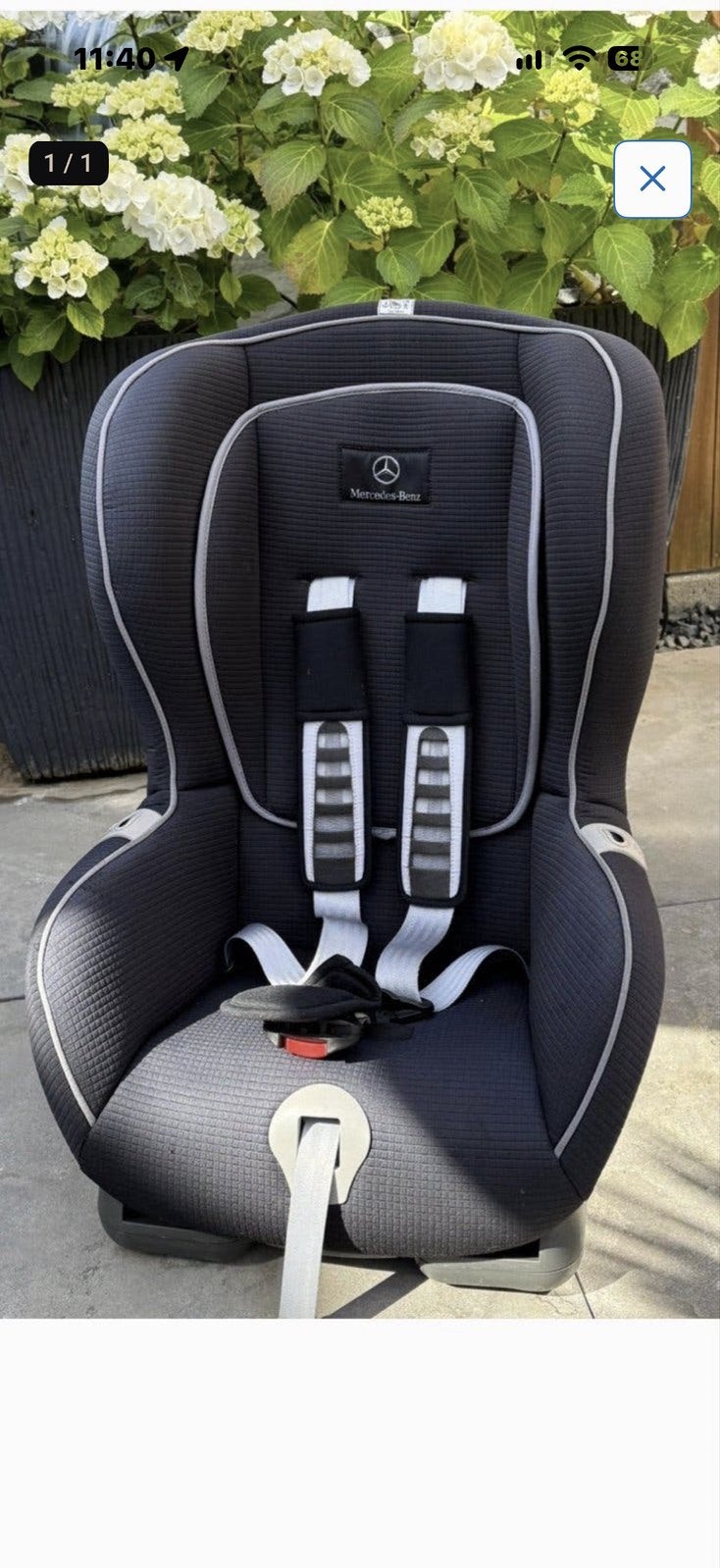 Mercedes-Benz Kinderzitje - Zo goed als nieuw, Overige merken, Autogordel, Verstelbare rugleuning, 9 t/m 18 kg